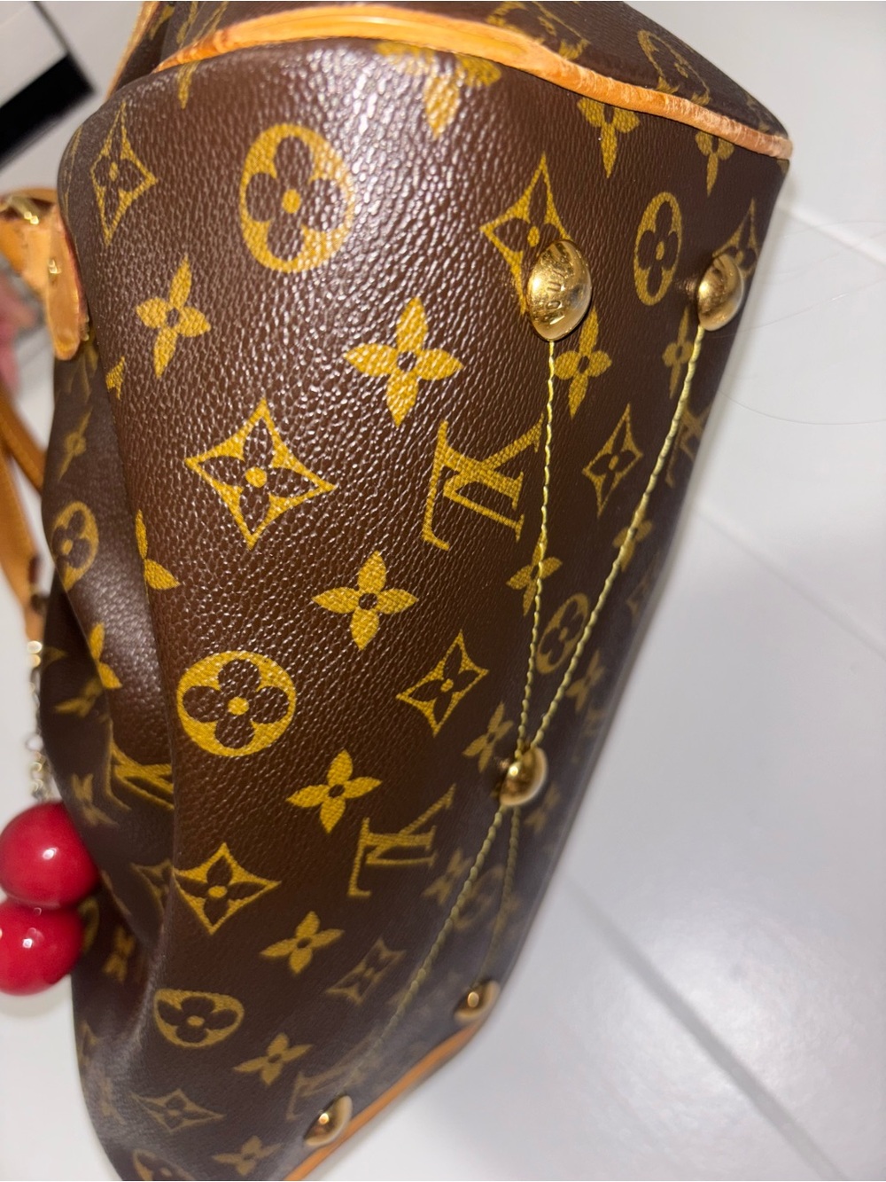 AUTHENTIC VINTAGE Louis Vuitton Brown Monogram Satchel - Picture 6 of 6